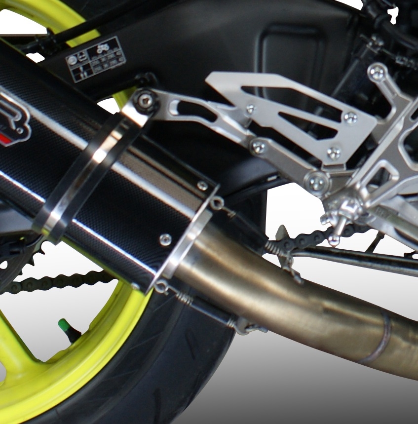 Pot echappement compatible avec Benelli Leoncino 500 2017-2024, M3 Inox , Pot chappement racing, silencieux avec les tuyaux de liaison, article sans homologation 