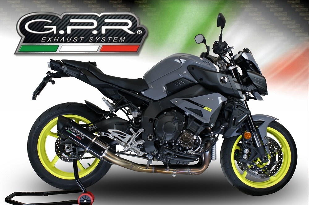 Pot echappement compatible avec Yamaha Mt-10 2016-2024, Furore Poppy, Système demi complet ,pot chappement racing,article sans homologation 