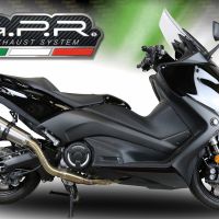 GPR pot echappement compatible avec  Yamaha T-Max 530 2017-2021, New Grand Prix Evo Titanium, Homologué et légal, système d'échappement complet avec catalyseur et db killer amovible 