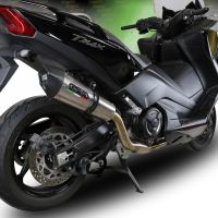 GPR pot echappement compatible avec  Yamaha T-Max 530 2017-2021, New Grand Prix Evo Titanium, Homologué et légal, système d'échappement complet avec catalyseur et db killer amovible 