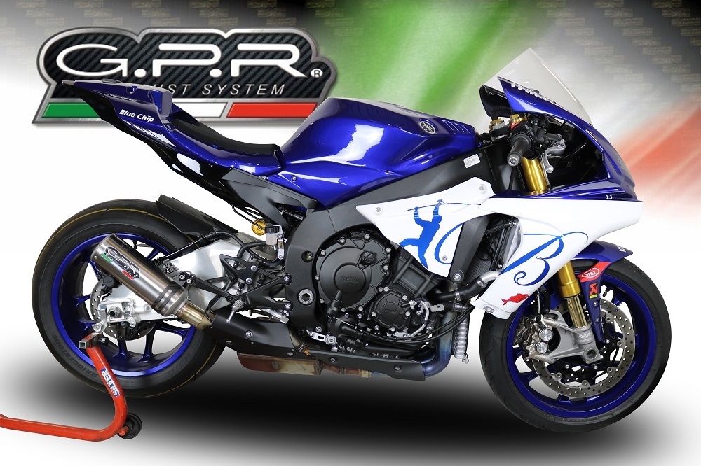 Pot echappement compatible avec Yamaha Yzf R1-R1-M 2017-2019, M3 Inox , Échappement légal, homologué,silencieux avec db killer amovible et tuyau de liaison spécifique 