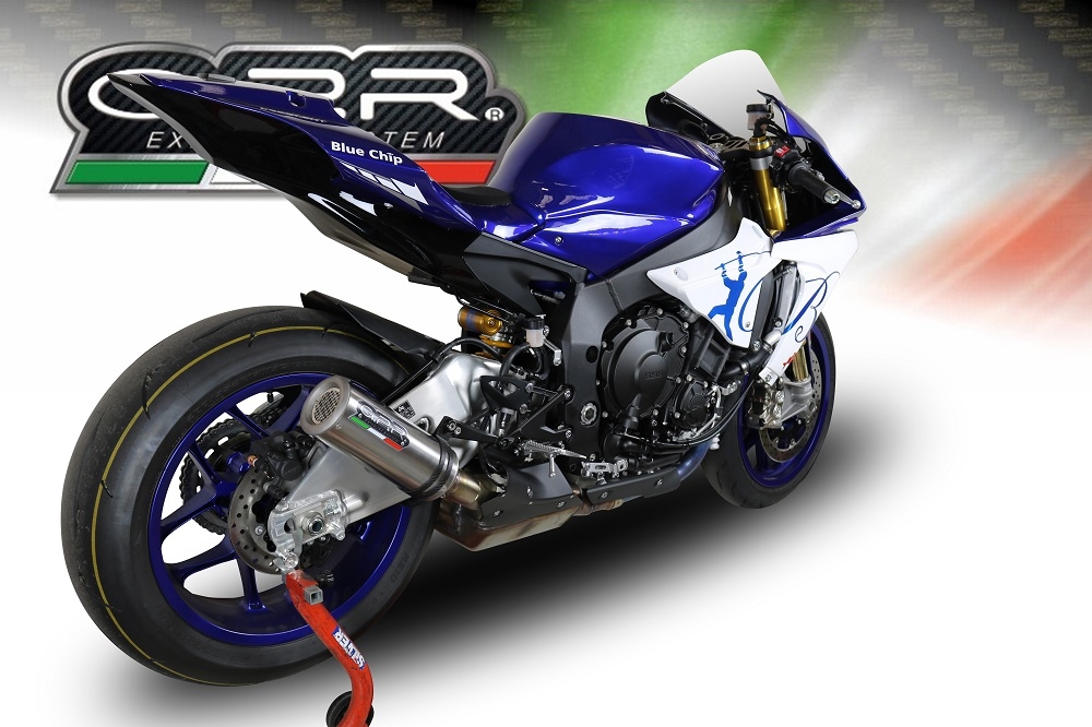 Pot echappement compatible avec Yamaha Yzf R1-R1-M 2017-2019, M3 Inox , Échappement légal, homologué,silencieux avec db killer amovible et tuyau de liaison spécifique 