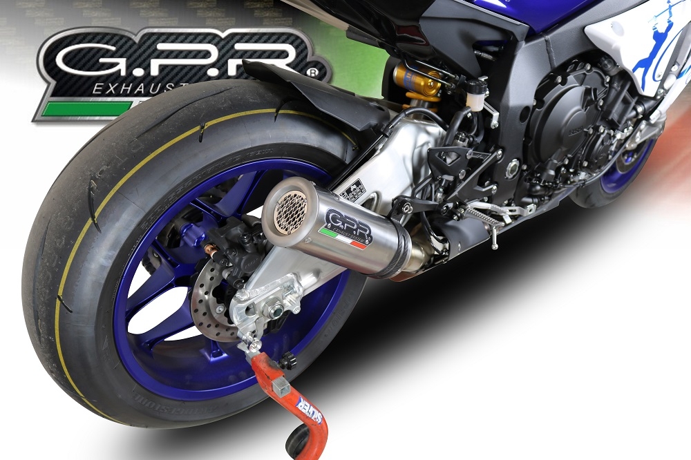 Pot echappement compatible avec Yamaha Yzf R1-R1-M 2017-2019, M3 Inox , Échappement légal, homologué,silencieux avec db killer amovible et tuyau de liaison spécifique 