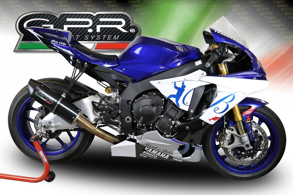 Pot echappement compatible avec Yamaha Yzf R1-R1-M 2020-2025, Furore Nero, Système demi complet ,pot chappement racing,article sans homologation 