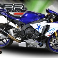 Pot echappement compatible avec Yamaha Yzf R1-R1-M 2020-2025, Furore Nero, Système demi complet ,pot chappement racing,article sans homologation 