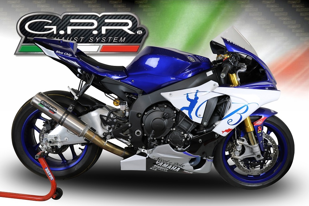Pot echappement compatible avec Yamaha Yzf R1-R1-M 2017-2019, M3 Inox , Système demi complet ,pot chappement racing,article sans homologation 