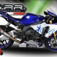 Pot echappement compatible avec Yamaha Yzf R1-R1-M 2017-2019, M3 Inox , Système demi complet ,pot chappement racing,article sans homologation 
