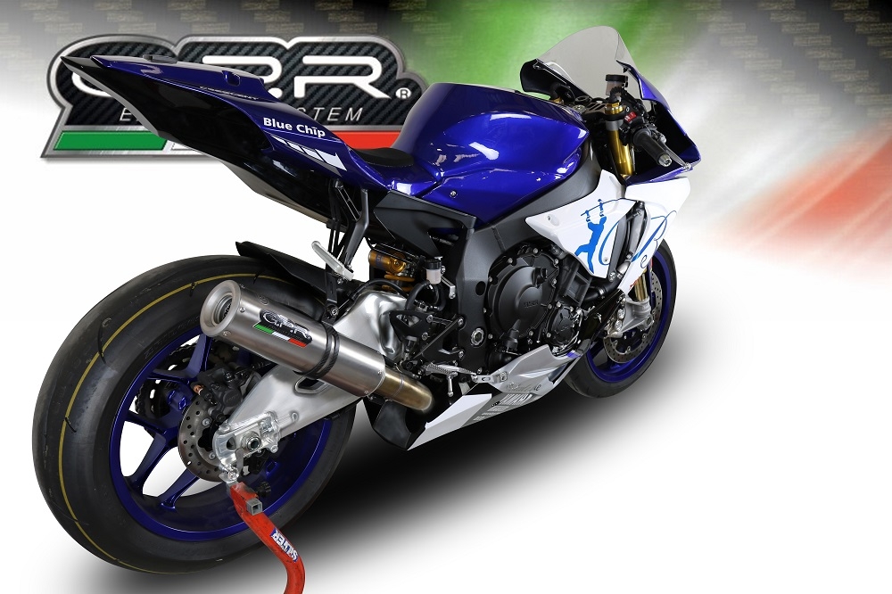 Pot echappement compatible avec Yamaha Yzf R1-R1-M 2017-2019, M3 Inox , Système demi complet ,pot chappement racing,article sans homologation 