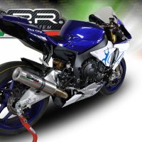 Pot echappement compatible avec Yamaha Yzf R1-R1-M 2017-2019, M3 Inox , Système demi complet ,pot chappement racing,article sans homologation 