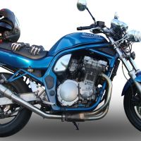 Pot echappement compatible avec Suzuki Gsf 650 Bandit - S 2005-2006, Deeptone Inox, Échappement légal, homologué,silencieux avec db killer amovible et tuyau de liaison spécifique 