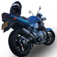 Pot echappement compatible avec Suzuki Gsf 650 Bandit - S 2005-2006, Deeptone Inox, Échappement légal, homologué,silencieux avec db killer amovible et tuyau de liaison spécifique 