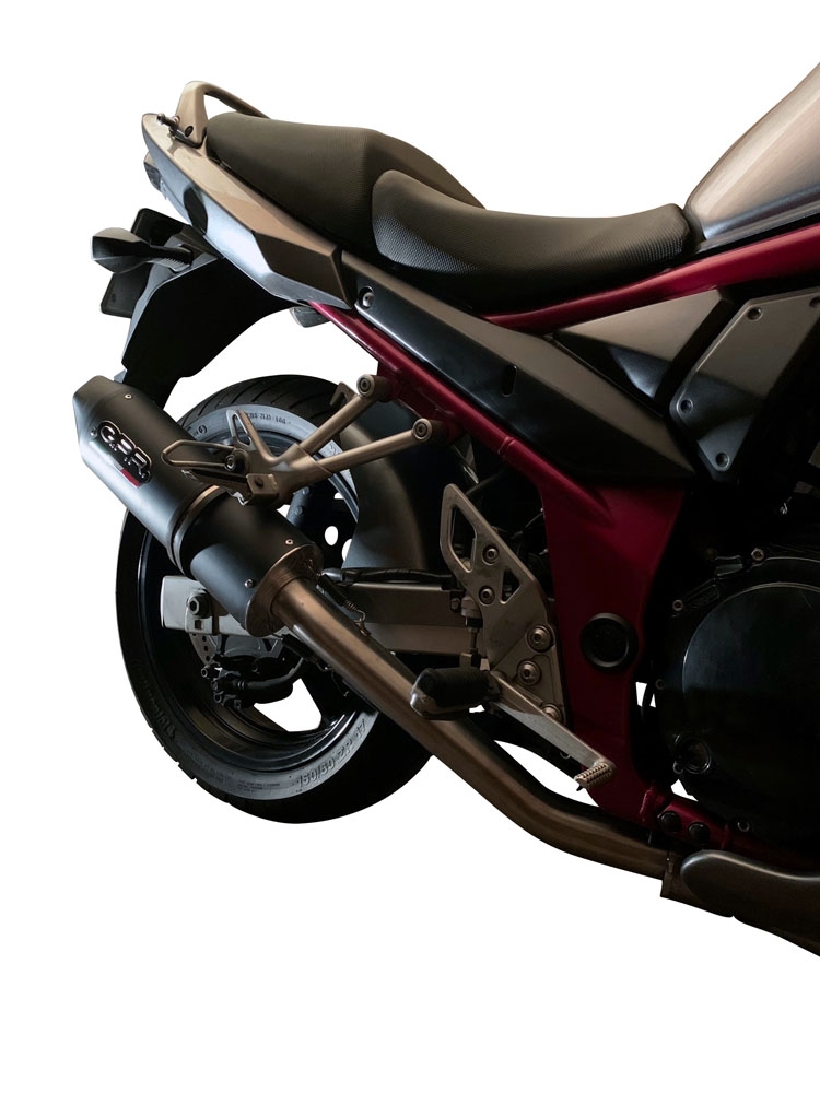 Pot echappement compatible avec Suzuki Gsf 1200 Bandit - S 2005-2006, Furore Nero, Pot Échappement slip-on homologué, légal, avec db killer amovible, tuyau de liaison et catalyseur 