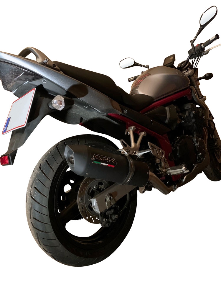 Pot echappement compatible avec Suzuki Gsf 1200 Bandit - S 2005-2006, Furore Nero, Pot Échappement slip-on homologué, légal, avec db killer amovible, tuyau de liaison et catalyseur 