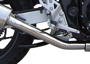 Pot echappement compatible avec Suzuki Gsx 600 F 1998-2005, Satinox , Échappement légal, homologué,silencieux avec db killer amovible et tuyau de liaison spécifique 