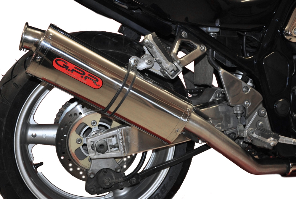 Pot echappement compatible avec Suzuki Gsf 600 Bandit - S 1995-2005, Trioval, Échappement légal, homologué,silencieux avec db killer amovible et tuyau de liaison spécifique 