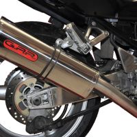 Pot echappement compatible avec Suzuki Gsf 600 Bandit - S 1995-2005, Trioval, Échappement légal, homologué,silencieux avec db killer amovible et tuyau de liaison spécifique 