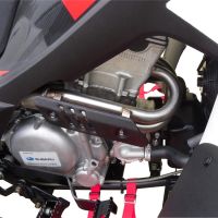 Pot echappement compatible avec Beeline Bestia 5.5 Supermoto -Offroad 2011-2021, Deeptone Atv, Homologué et légal, système d'échappement complet, avec db killer amovible 