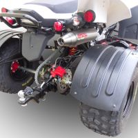 Pot echappement compatible avec Beeline Bestia 5.5 Supermoto -Offroad 2011-2021, Deeptone Atv, Homologué et légal, système d'échappement complet, avec db killer amovible 