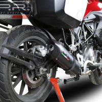Pot echappement compatible avec Benelli Trk 502 2021-2024, Furore Evo4 Nero, Pot Échappement slip-on homologué, légal, avec db killer amovible, tuyau de liaison et catalyseur 