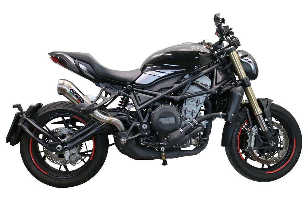 Pot echappement compatible avec Benelli 752 S 2022-2024, Powercone Evo, Échappement légal, homologué,silencieux avec db killer amovible et tuyau de liaison spécifique 