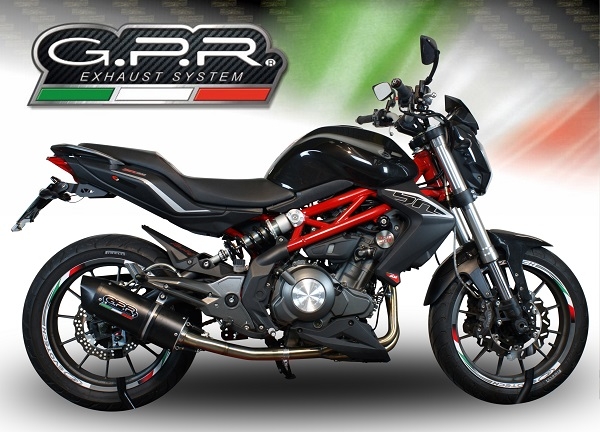 Pot echappement compatible avec Benelli Bn 302 S 2017-2024, Furore Evo4 Poppy, Échappement légal, homologué,silencieux avec db killer amovible et tuyau de liaison spécifique 