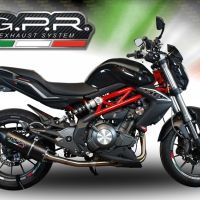 Pot echappement compatible avec Benelli Bn 302 S 2017-2024, Furore Evo4 Poppy, Échappement légal, homologué,silencieux avec db killer amovible et tuyau de liaison spécifique 