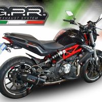 Pot echappement compatible avec Benelli Bn 302 S 2017-2024, Furore Evo4 Nero, Échappement légal, homologué,silencieux avec db killer amovible et tuyau de liaison spécifique 