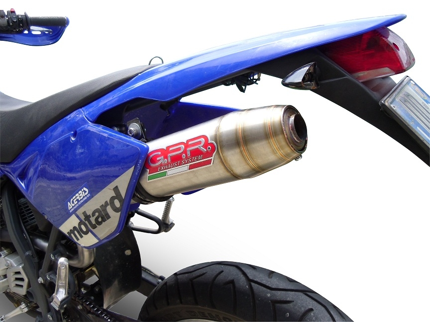 Pot echappement compatible avec Beta RR 125 Enduro Ac 4t 2005-2009, Deeptone Inox, Échappement légal, homologué,silencieux avec db killer amovible et tuyau de liaison spécifique 