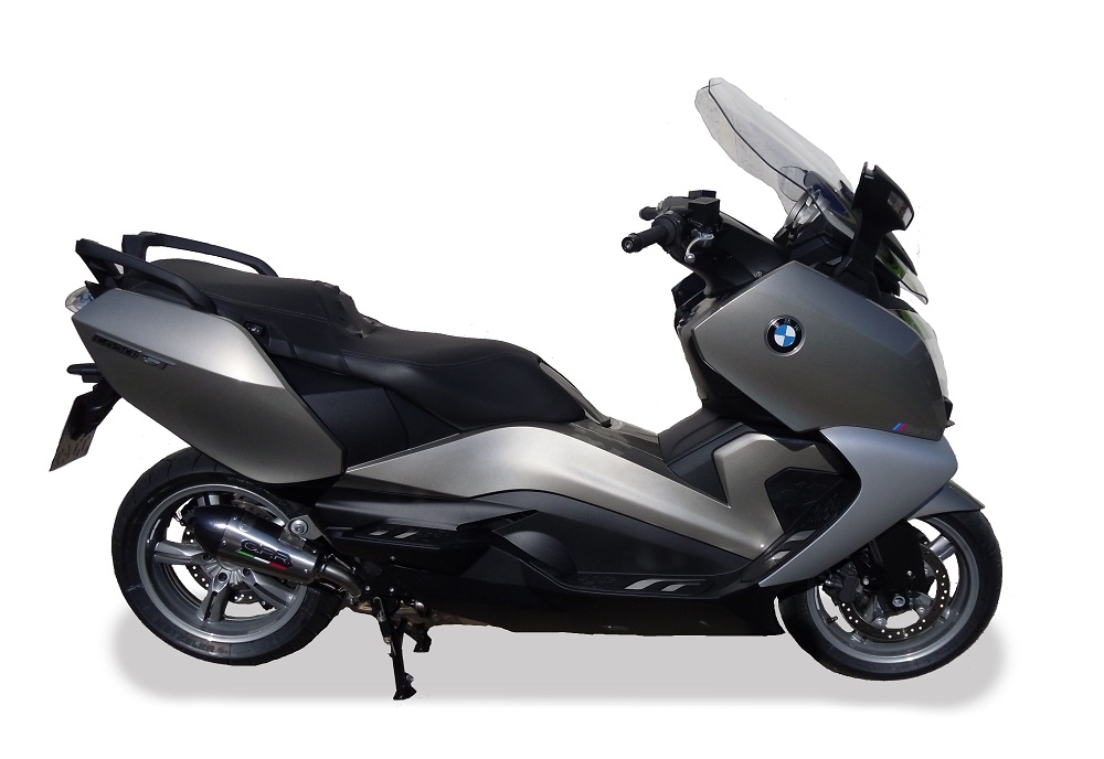 GPR pot echappement compatible avec  Bmw C 650 Gt 2012-2015, New Grand Prix Evo Titanium, Échappement légal, homologué,silencieux avec db killer amovible et tuyau de liaison spécifique 