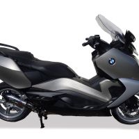 GPR pot echappement compatible avec  Bmw C 650 Gt 2012-2015, New Grand Prix Evo Titanium, Échappement légal, homologué,silencieux avec db killer amovible et tuyau de liaison spécifique 