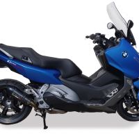 Pot echappement compatible avec Bmw C 600 Sport 2012-2016, Gpe Ann. Poppy, Échappement légal, homologué,silencieux avec db killer amovible et tuyau de liaison spécifique 