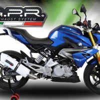 Pot echappement compatible avec Bmw G 310 R 2022-2024, Albus Evo4, Homologué et légal, système d'échappement complet avec catalyseur et db killer amovible 