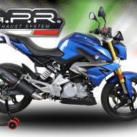 Pot echappement compatible avec Bmw G 310 R 2022-2024, Furore Evo4 Poppy, Homologué et légal, système d'échappement complet avec catalyseur et db killer amovible 