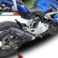 Pot echappement compatible avec Bmw G 310 R 2017-2021, Furore Evo4 Nero, Homologué et légal, système d'échappement complet avec catalyseur et db killer amovible 