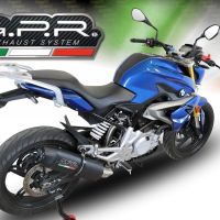 Pot echappement compatible avec Bmw G 310 R 2017-2021, Furore Evo4 Nero, Homologué et légal, système d'échappement complet avec catalyseur et db killer amovible 