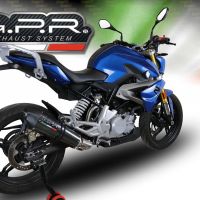 Pot echappement compatible avec Bmw G 310 R 2017-2021, GP Evo4 Poppy, Homologué et légal, système d'échappement complet avec catalyseur et db killer amovible 