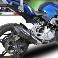 Pot echappement compatible avec Bmw G 310 R 2017-2021, GP Evo4 Poppy, Homologué et légal, système d'échappement complet avec catalyseur et db killer amovible 