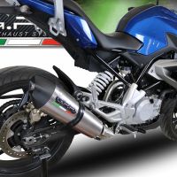 Pot echappement compatible avec Bmw G 310 R 2017-2021, GP Evo4 Titanium, Homologué et légal, système d'échappement complet avec catalyseur et db killer amovible 