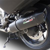 Pot echappement compatible avec Bmw K 1600 Gt 2017-2021, Furore Evo4 Nero, Paire de pot d'échappement homologuées, livrées avec db killer amovible et raccords spécifiques 