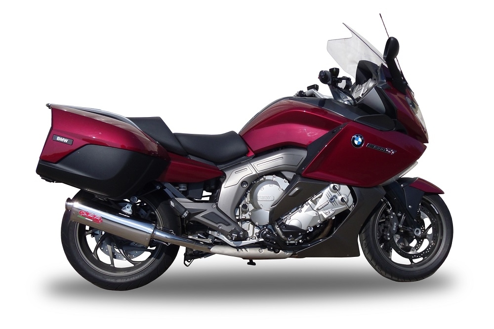 Pot echappement compatible avec Bmw K 1600 Gtl 2012-2016, Trioval, Paire de pot d'échappement homologuées, livrées avec db killer amovible et raccords spécifiques 