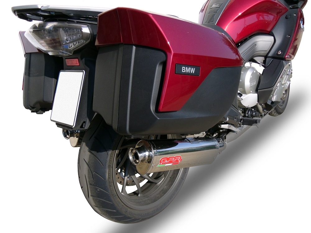 Pot echappement compatible avec Bmw K 1600 Gtl 2012-2016, Trioval, Paire de pot d'échappement homologuées, livrées avec db killer amovible et raccords spécifiques 