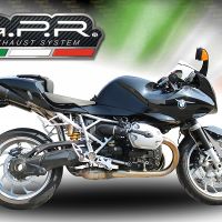 Pot echappement compatible avec Bmw R 1200 S 2006-2008, Furore Poppy, Paire de pot d'échappement homologuées, livrées avec db killer amovible et raccords spécifiques 
