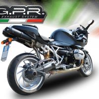 Pot echappement compatible avec Bmw R 1200 S 2006-2008, Furore Nero, Paire de pot d'échappement homologuées, livrées avec db killer amovible et raccords spécifiques 