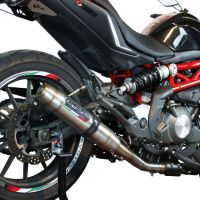 Pot echappement compatible avec Benelli Bn 302 S 2017-2024, Deeptone Inox, Échappement légal, homologué,silencieux avec db killer amovible et tuyau de liaison spécifique 