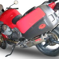 Pot echappement compatible avec Moto Guzzi Breva 1100 4V 2005-2010, Trioval, Échappement légal, homologué,silencieux avec db killer amovible et tuyau de liaison spécifique 