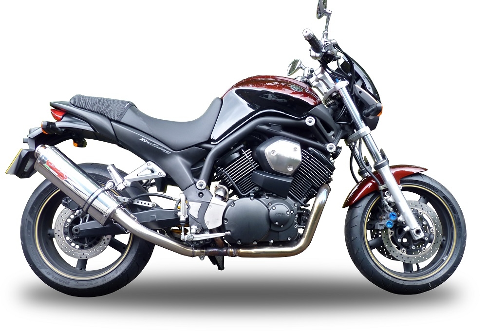 Pot echappement compatible avec Yamaha Bt Bulldog 1100 2002-2007, Trioval, Paire de pot d'échappement homologuées, livrées avec db killer amovible, catalyseurs et raccords spécifiques 
