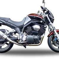 Pot echappement compatible avec Yamaha Bt Bulldog 1100 2002-2007, Trioval, Paire de pot d'échappement homologuées, livrées avec db killer amovible, catalyseurs et raccords spécifiques 