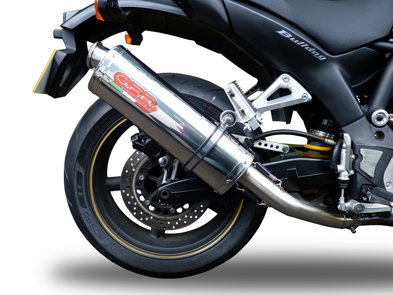 Pot echappement compatible avec Yamaha Bt Bulldog 1100 2002-2007, Trioval, Paire de pot d'échappement homologuées, livrées avec db killer amovible, catalyseurs et raccords spécifiques 