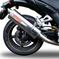 Pot echappement compatible avec Yamaha Bt Bulldog 1100 2002-2007, Trioval, Paire de pot d'échappement homologuées, livrées avec db killer amovible, catalyseurs et raccords spécifiques 