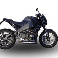 Pot echappement compatible avec Buell Xb 9 2008-2012, Deeptone Inox, Paire de pot d'échappement homologuées, livrées avec db killer amovible, catalyseurs et raccords spécifiques 